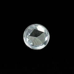 CRYSTAL ROCK QUARTZ ROSE CUT ROUND CAB (WHITE/CLEAN) 2.50X2.50 MM 0.07 CTS