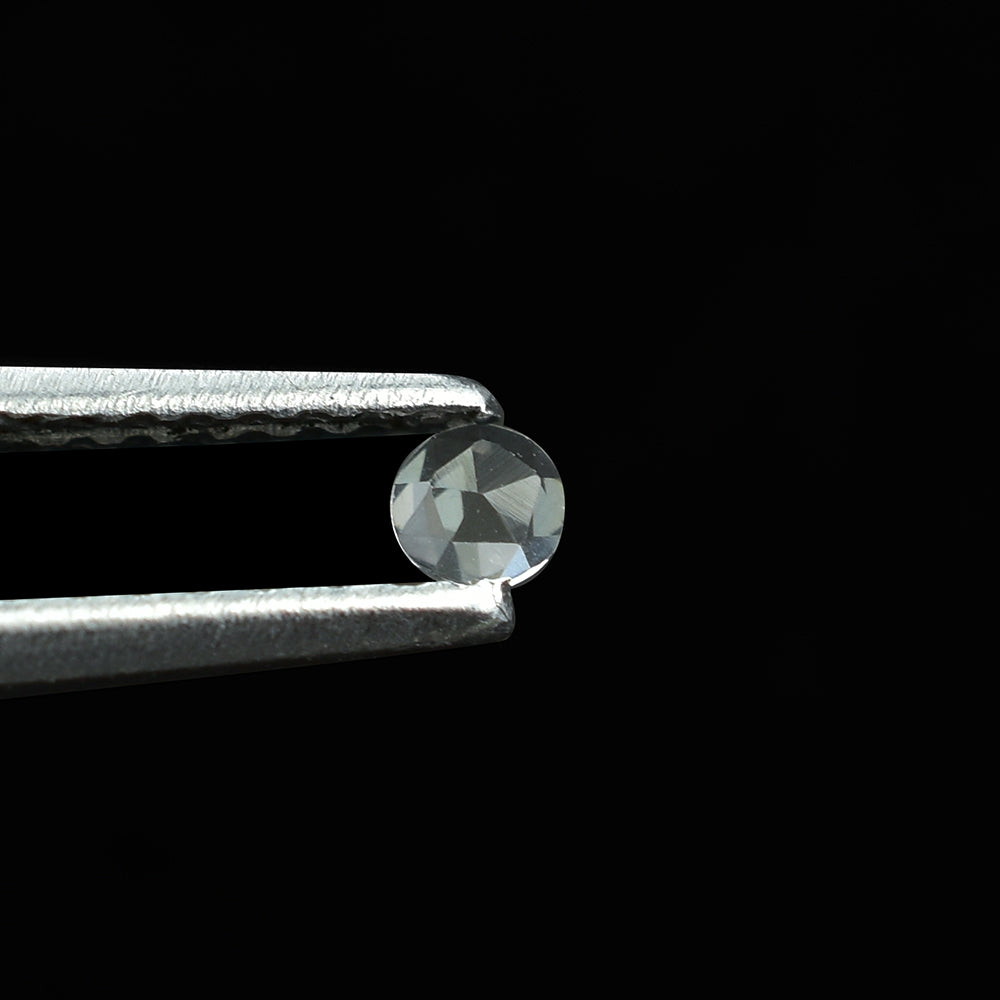 CRYSTAL ROCK QUARTZ ROSE CUT ROUND CAB (WHITE/CLEAN) 2.50X2.50 MM 0.07 CTS