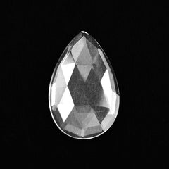 CRYSTAL ROCK QUARTZ ROSE CUT PEAR CAB (WHITE/CLEAN)24.50X15.00 MM 7.93 CTS