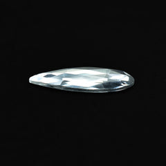 CRYSTAL ROCK QUARTZ ROSE CUT PEAR CAB (WHITE/CLEAN)24.50X15.00 MM 7.93 CTS