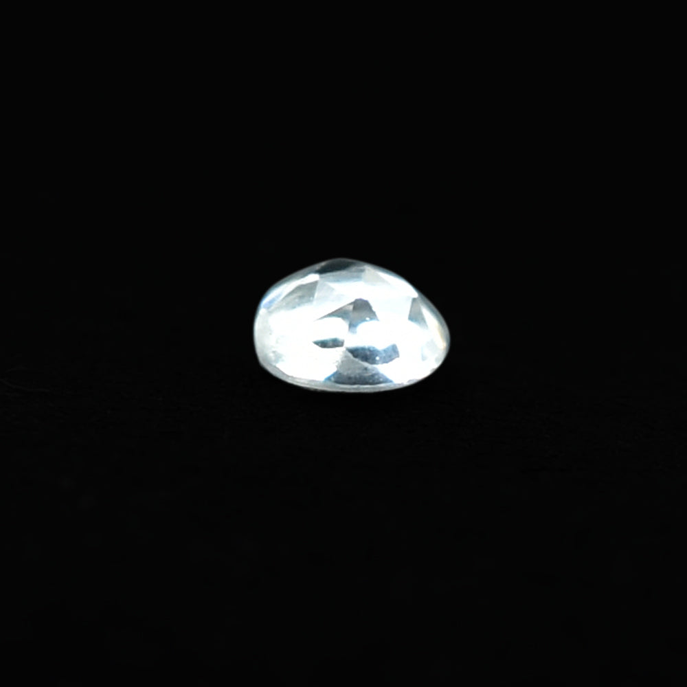 CRYSTAL ROCK QUARTZ ROSE CUT ROUND CAB (WHITE/CLEAN) 2.00X2.00 MM 0.04 CTS