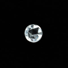 CRYSTAL ROCK QUARTZ ROSE CUT ROUND CAB (WHITE/CLEAN) 2.00X2.00 MM 0.04 CTS