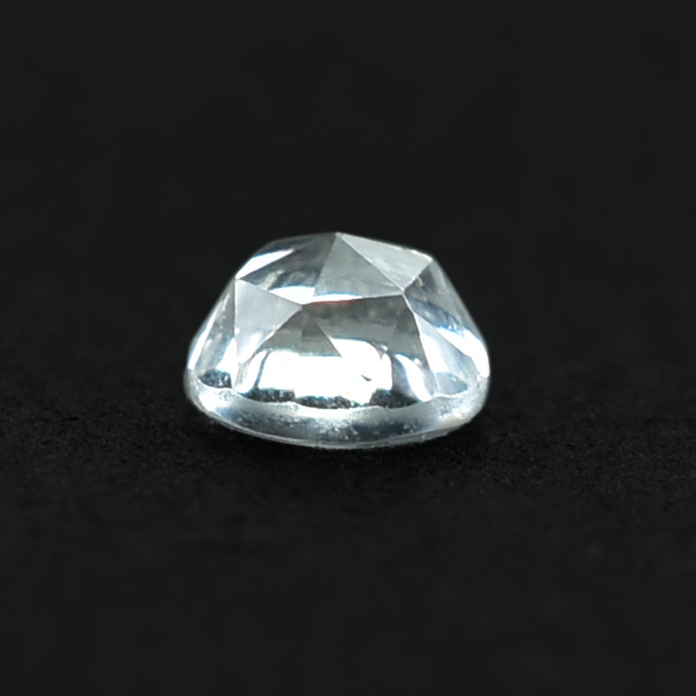 CRYSTAL ROCK QUARTZ ROSE CUT ROUND CAB (WHITE/CLEAN)3.00X3.00 MM 0.17 CTS