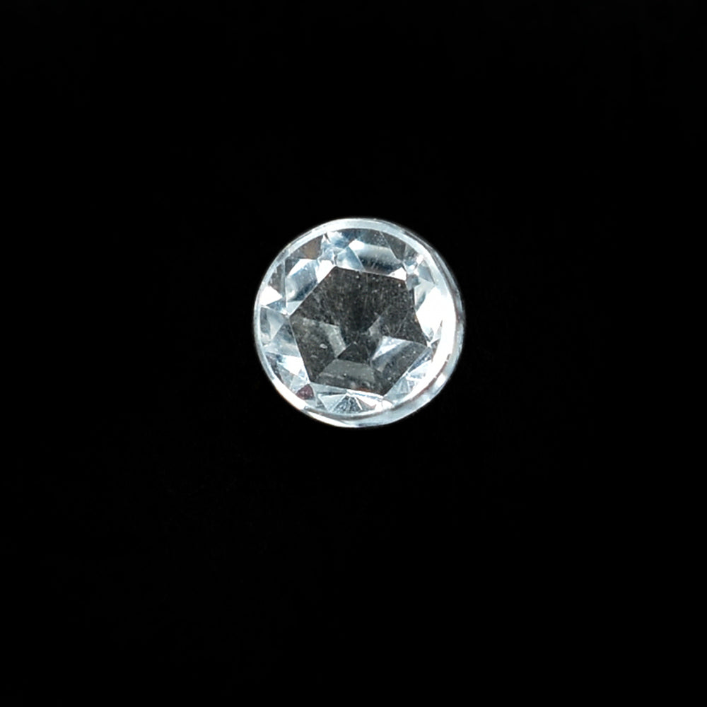CRYSTAL ROCK QUARTZ ROSE CUT ROUND CAB (WHITE/CLEAN)3.00X3.00 MM 0.17 CTS