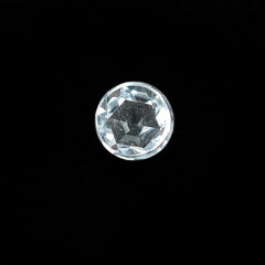 CRYSTAL ROCK QUARTZ ROSE CUT ROUND CAB (WHITE/CLEAN)3.00X3.00 MM 0.17 CTS