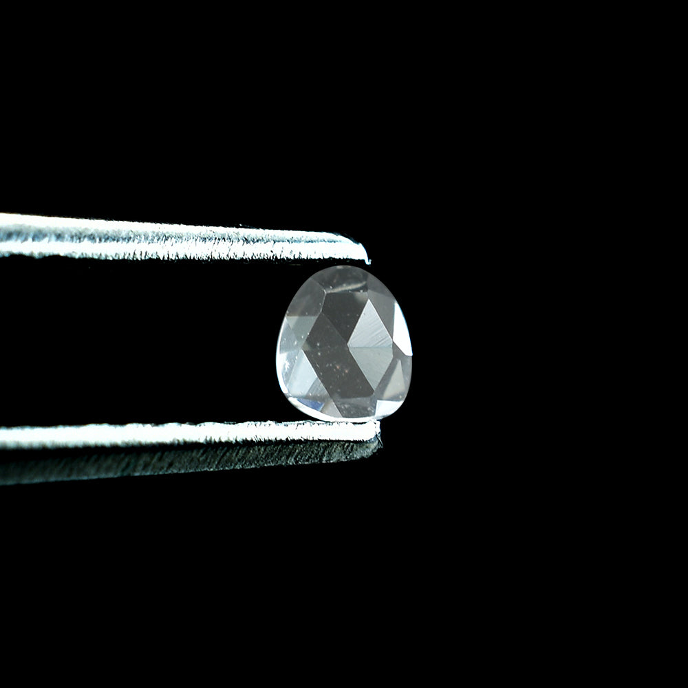 CRYSTAL ROCK QUARTZ ROSE CUT PEAR CAB (WHITE/CLEAN) 4.00X3.00 MM 0.14 CTS