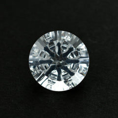 CRYSTAL ROCK QUARTZ CONCAVE CUT ROUND (WHITE)(CLEAN) 12.00X12.00 MM 5.49 CTS