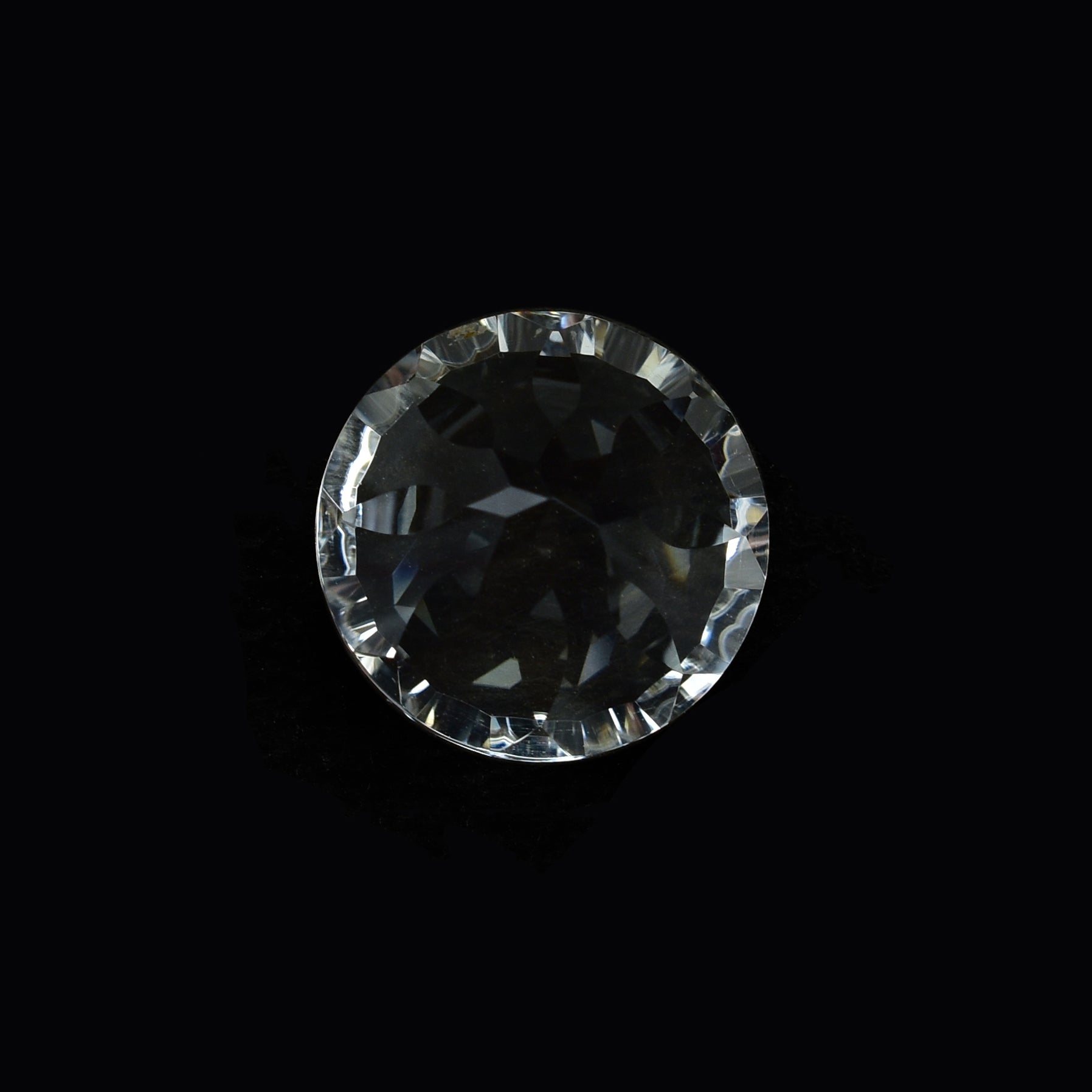 CRYSTAL ROCK QUARTZ CONCAVE CUT ROUND (WHITE)(CLEAN) 12.00X12.00 MM 5.49 CTS