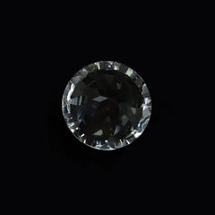 CRYSTAL ROCK QUARTZ CONCAVE CUT ROUND (WHITE)(CLEAN) 12.00X12.00 MM 5.49 CTS