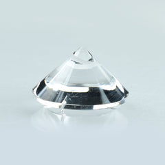 CRYSTAL ROCK QUARTZ SRIRAL CUT ROUND (WHITE)(CLEAN) 15.00X15.00 MM 10.34 CTS