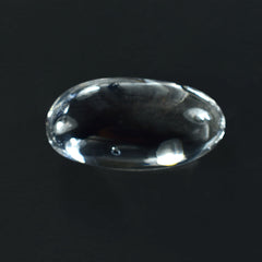 CRYSTAL ROCK QUARTZ PLAIN LENTIL OVAL (WHITE)(SI) 40.00X20.00 MM 91.70 CTS
