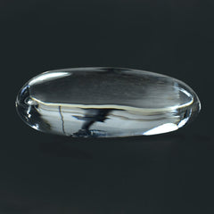 CRYSTAL ROCK QUARTZ PLAIN LENTIL OVAL (WHITE)(SI) 40.00X20.00 MM 91.70 CTS