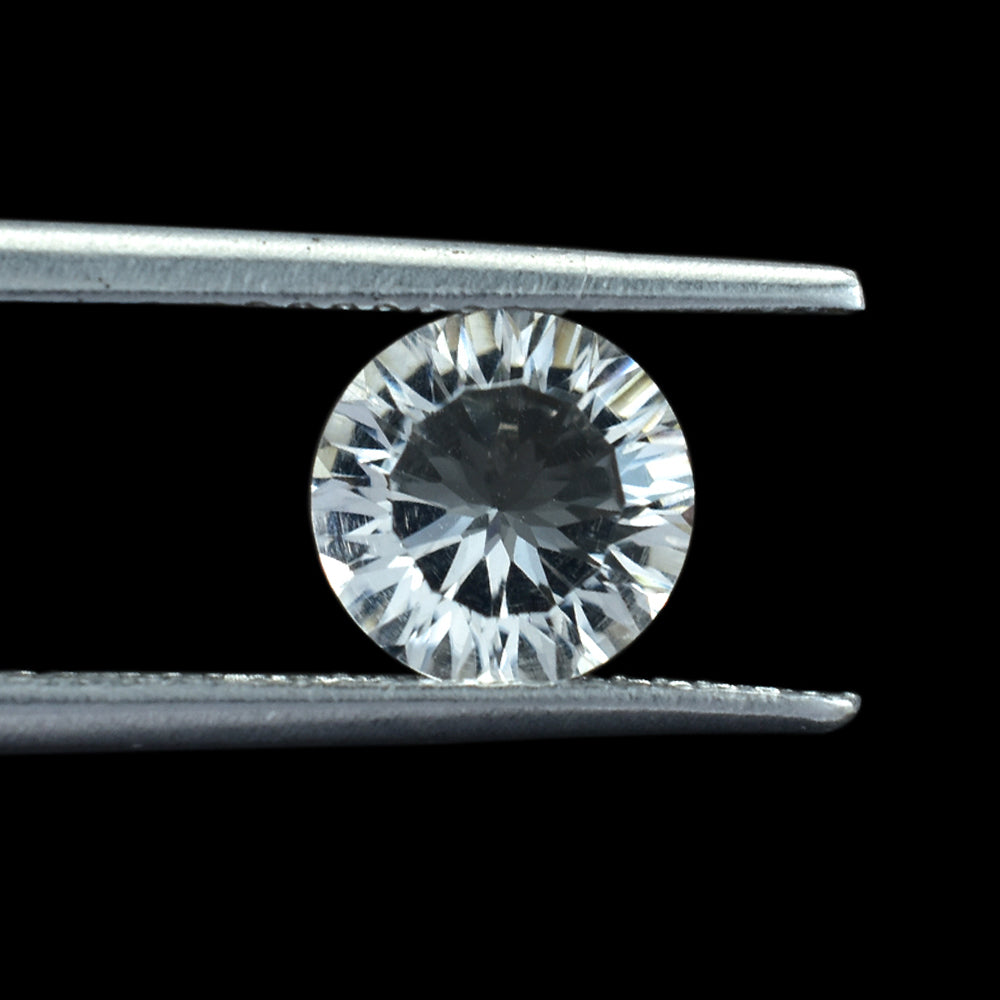 CRYSTAL ROCK QUARTZ CUT ROUND (CLEAN)(CONCAVE) 7.00X7.00 MM 1.17 CTS