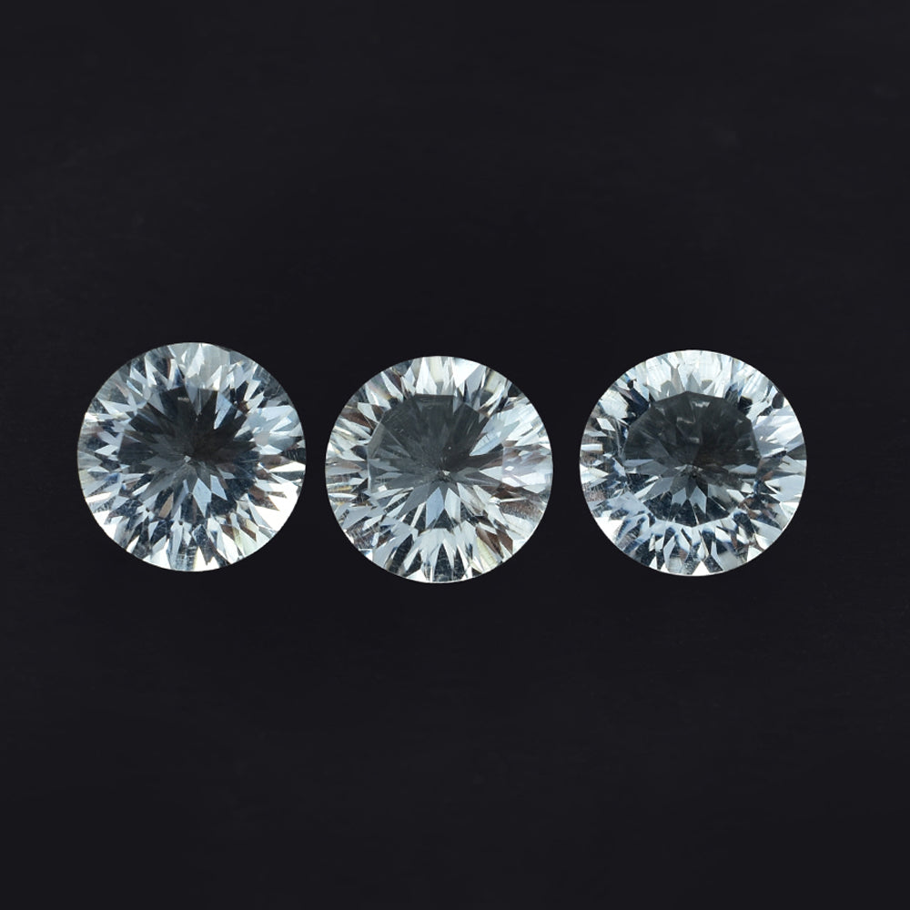 CRYSTAL ROCK QUARTZ CUT ROUND (CLEAN)(CONCAVE) 7.00X7.00 MM 1.17 CTS