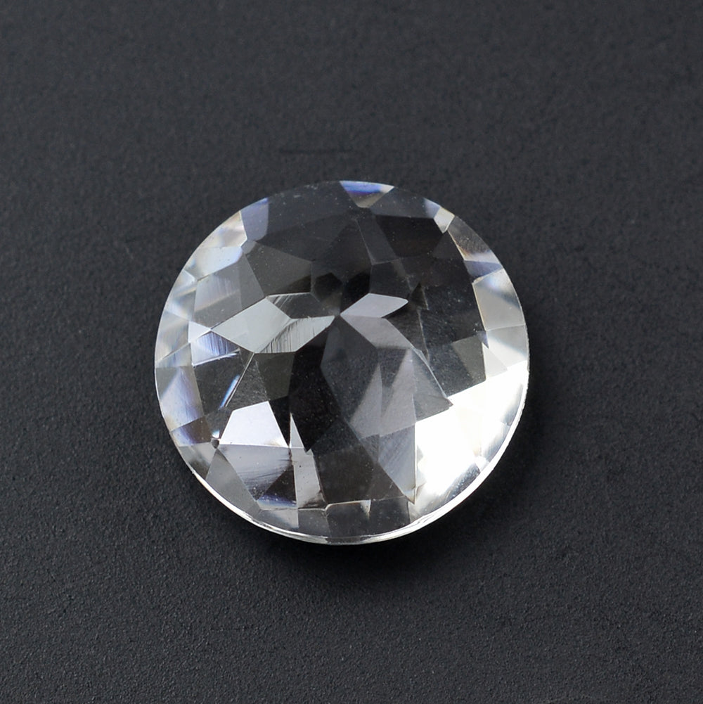 CRYSTAL CHECKER CUT ROUND 11MM 4.33 Cts.