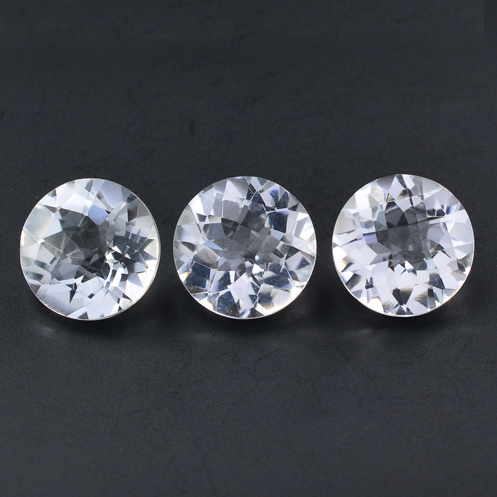 CRYSTAL CHECKER CUT ROUND 11MM 4.33 Cts.