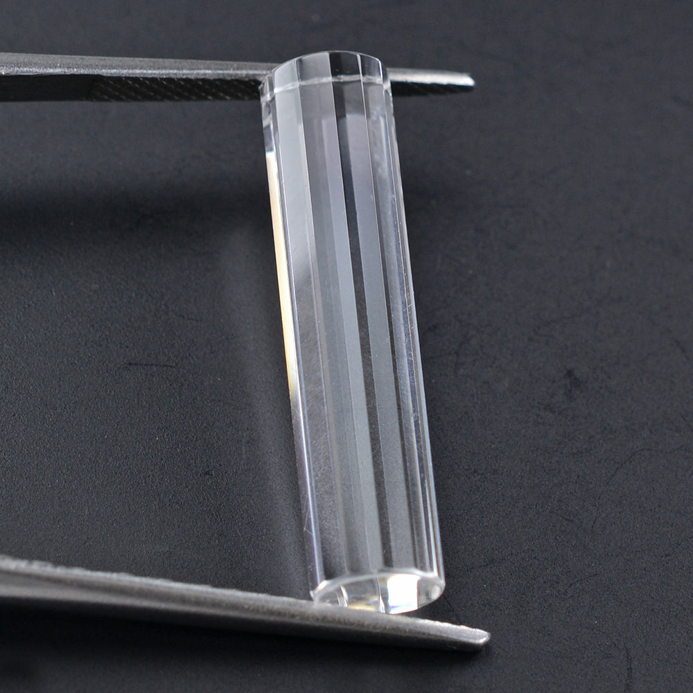 CRYSTAL STEP CUT FANCY CYLINDRICAL 26X6MM 9.88 Cts.