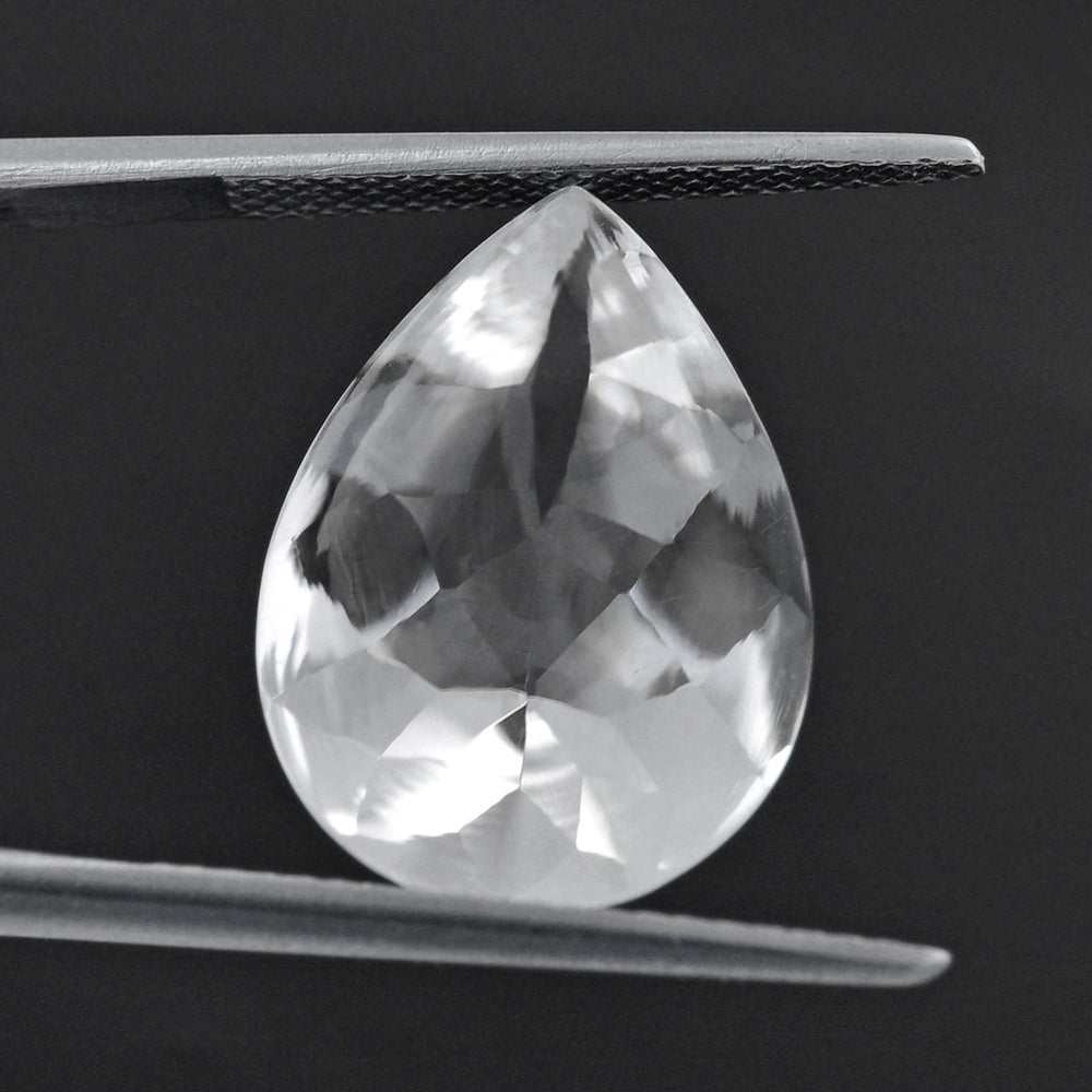 CRYSTAL BUFFTOP PEAR 18X13MM 10.85 Cts.