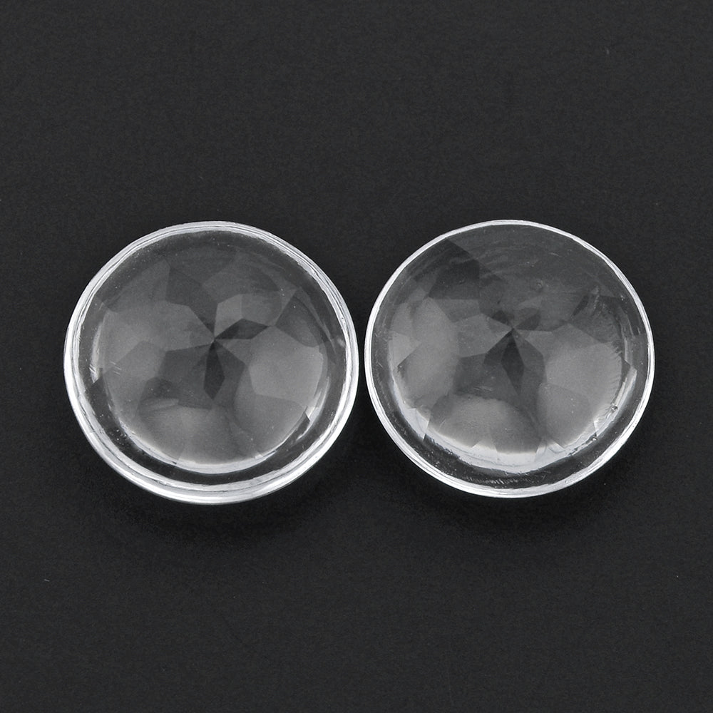 CRYSTAL BUFFTOP ROUND 14MM 6.70 Cts.