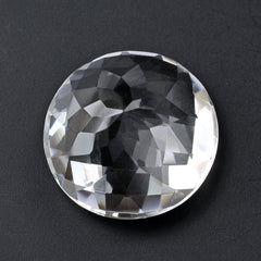 CRYSTAL CHECKER CUT ROUND 18MM 18.00 Cts.