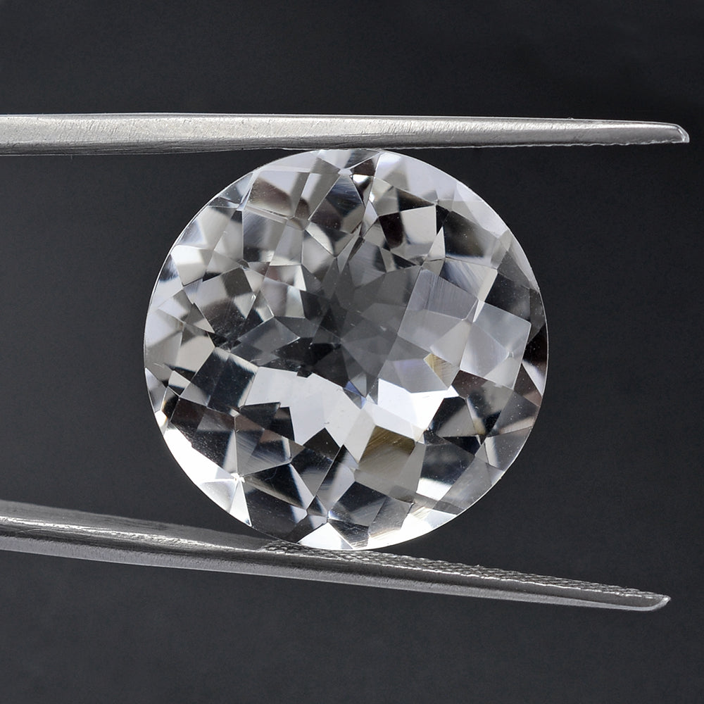 CRYSTAL CHECKER CUT ROUND 18MM 18.00 Cts.