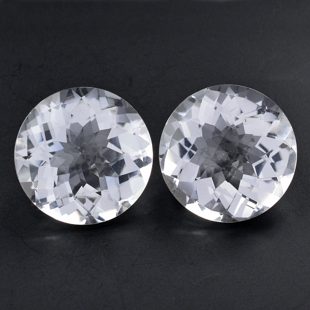 CRYSTAL CHECKER CUT ROUND 18MM 18.00 Cts.