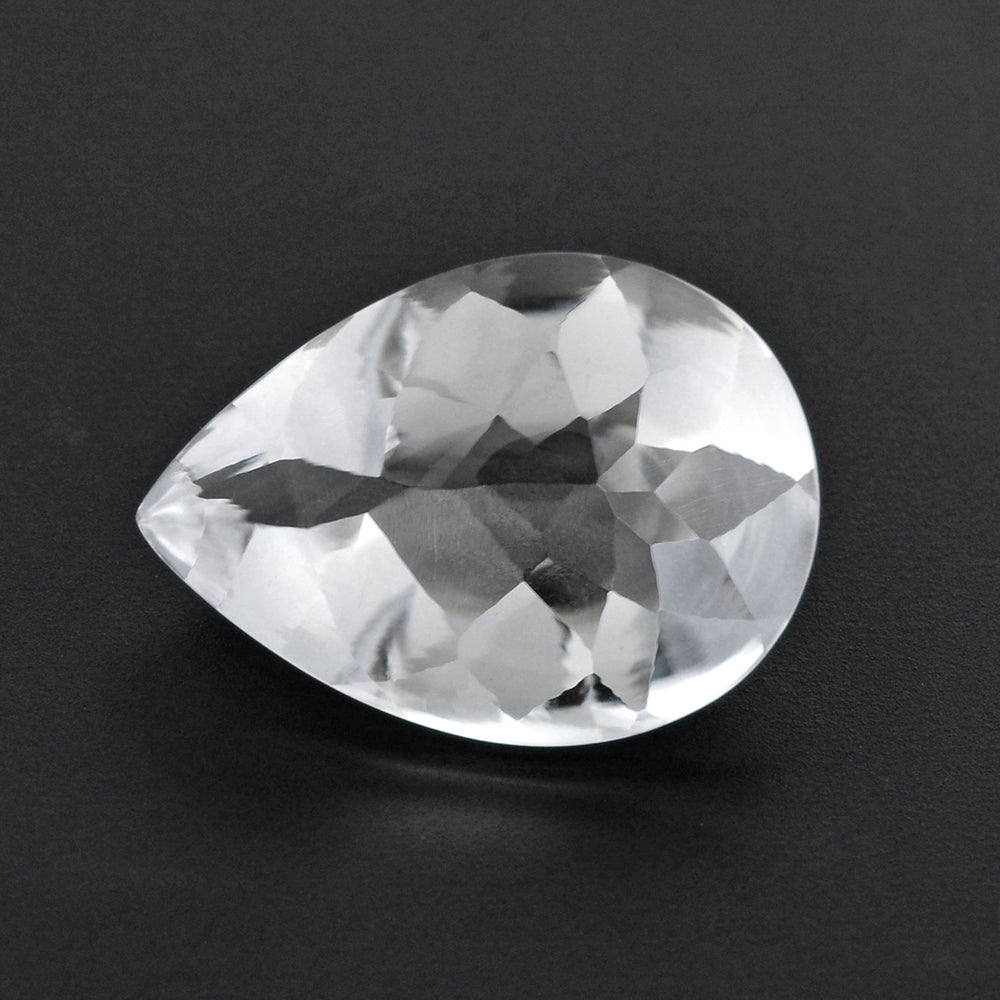 CRYSTAL BUFFTOP PEAR 18X13MM 10.81 Cts.