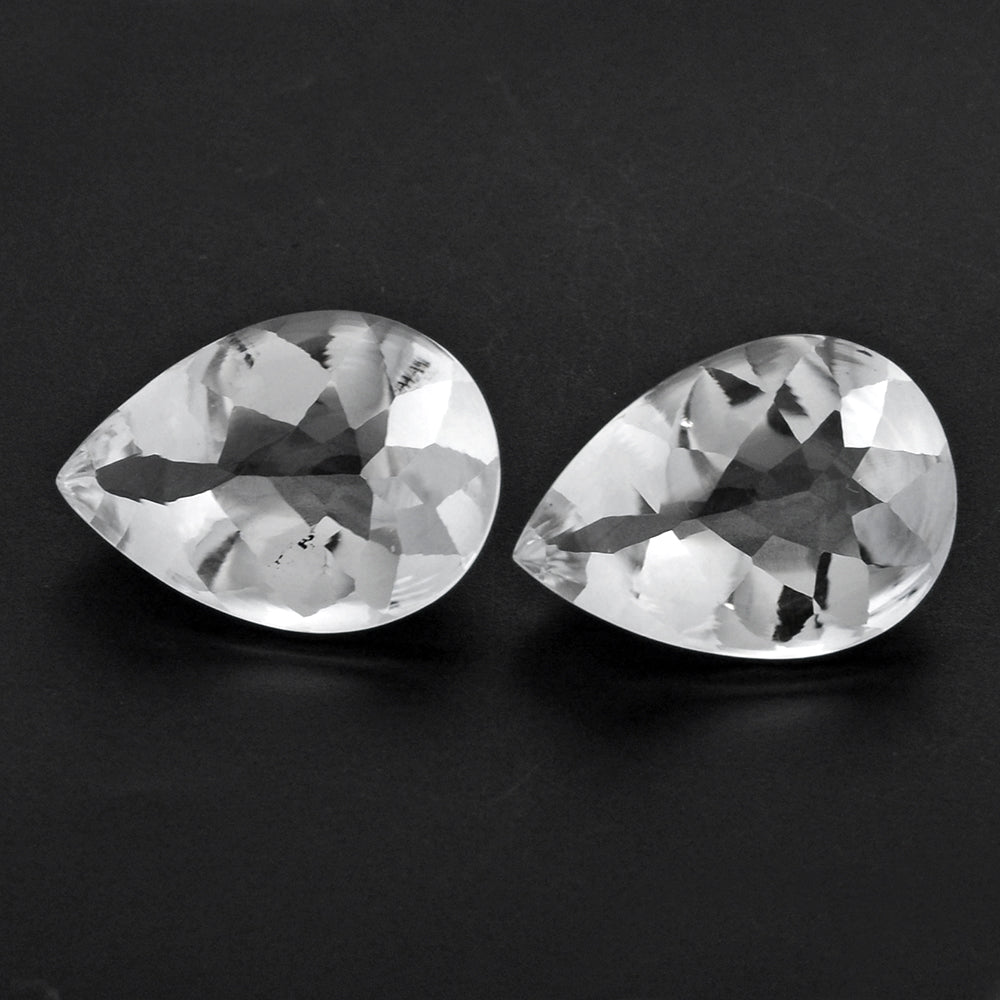 CRYSTAL BUFFTOP PEAR 18X13MM 10.81 Cts.