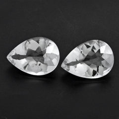 CRYSTAL BUFFTOP PEAR 18X13MM 10.81 Cts.