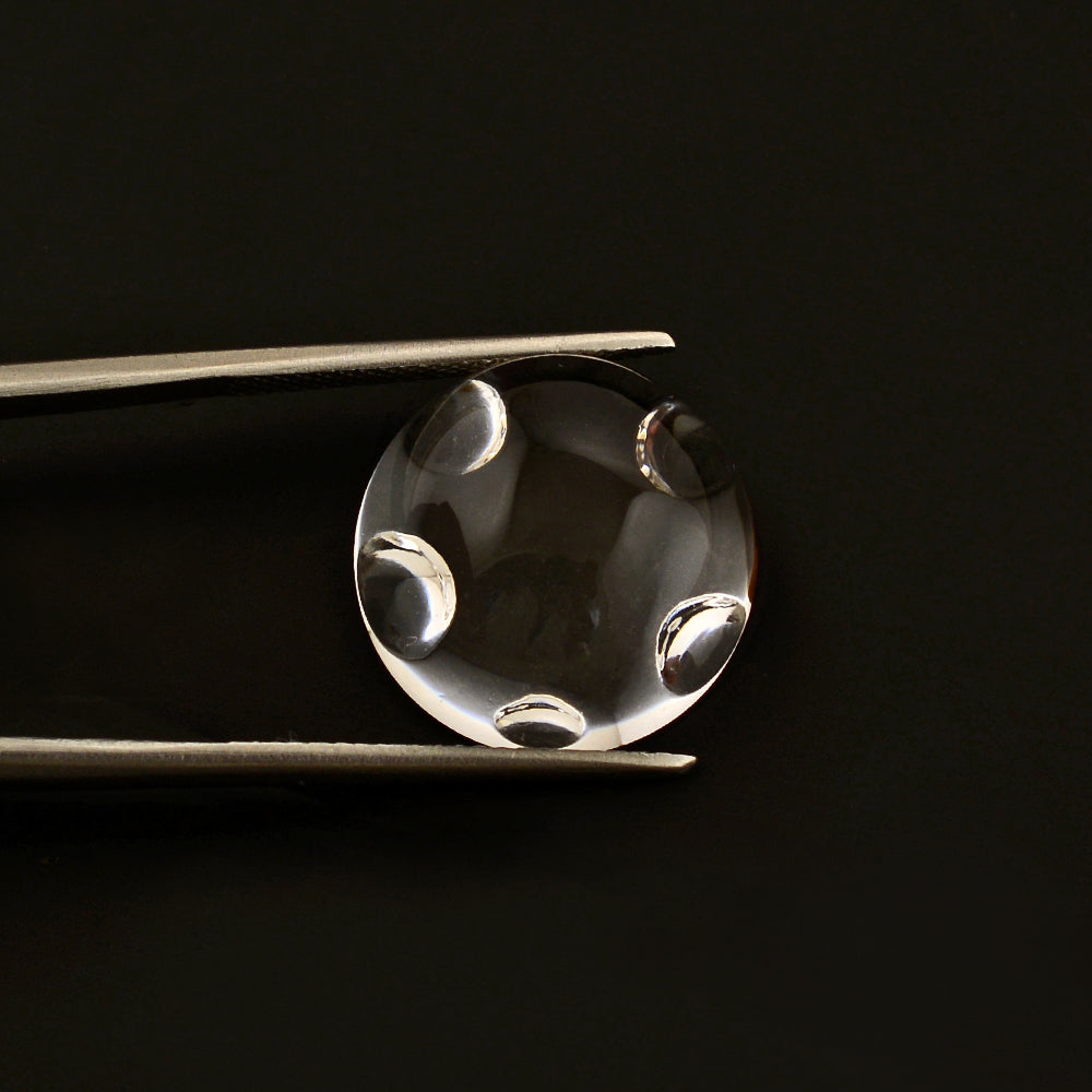 CRYSTAL SUPPER BUBBLE ROUND CAB 16MM 15.8 Cts.