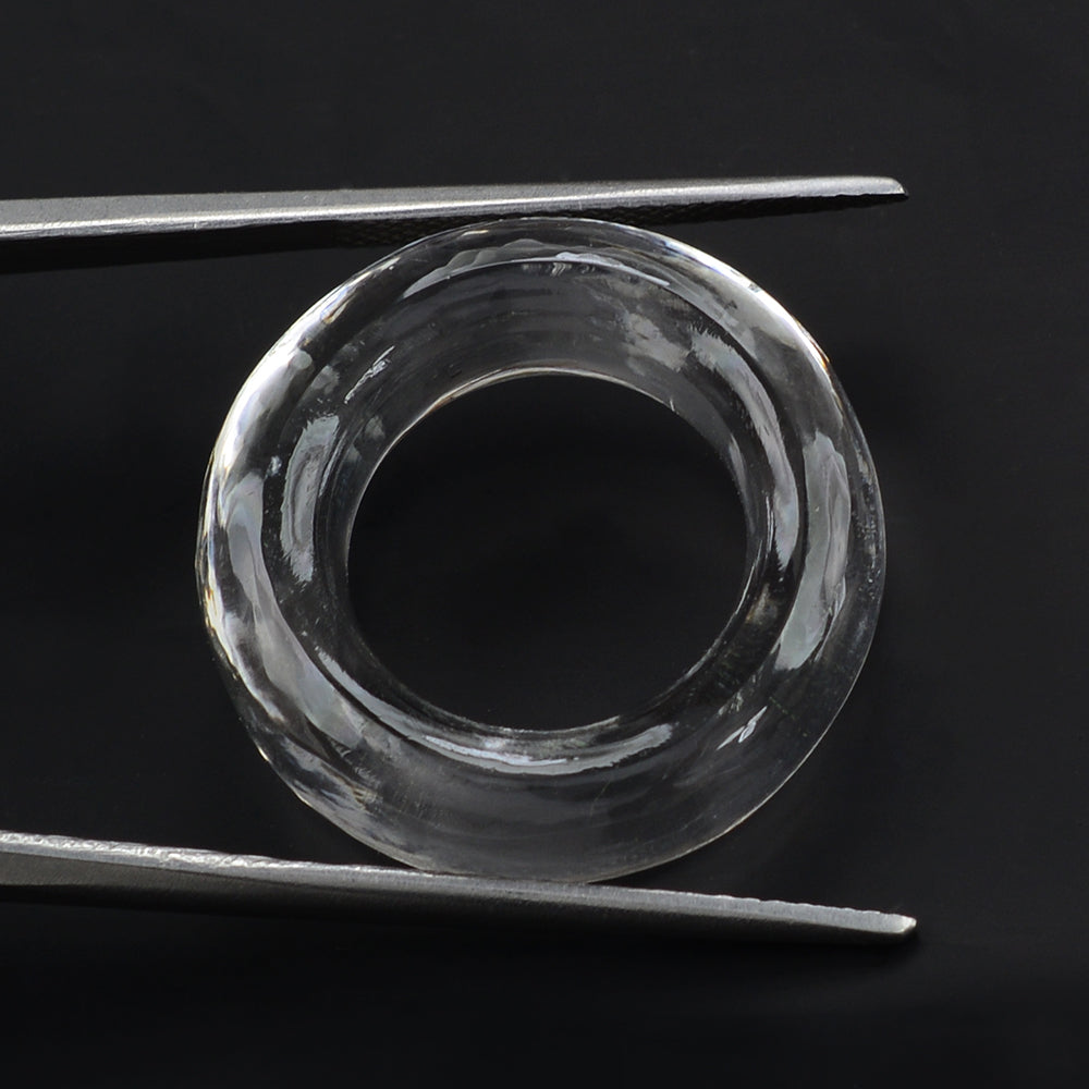 CRYSTAL PLAIN ROUND RING 22MM 14.01 Cts.