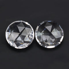CRYSTAL ROSE CUT BRIOLETTE ROUND 20MM 19.38 Cts.