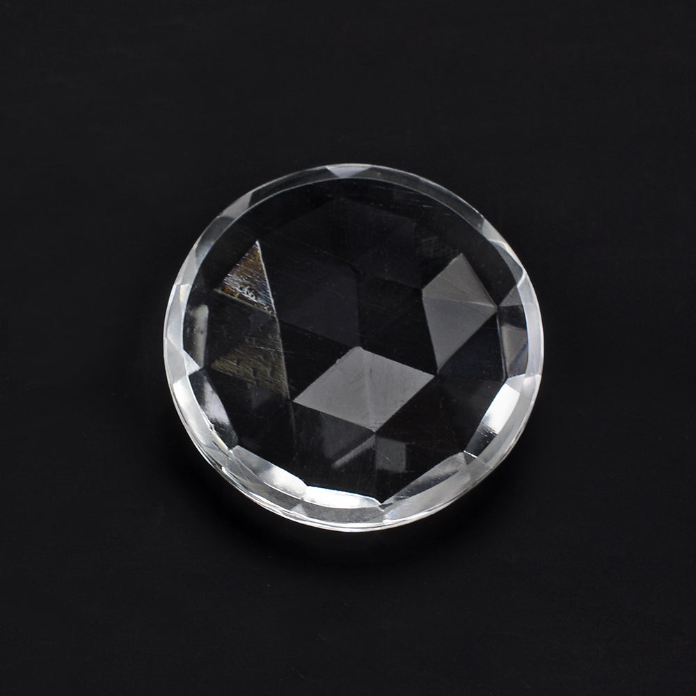 CRYSTAL ROSE CUT ROUND CAB (FLAT) 18MM 11.6 Cts.