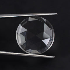 CRYSTAL ROSE CUT ROUND CAB (FLAT) 18MM 11.6 Cts.