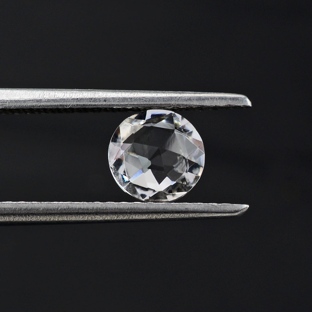 CRYSTAL ROSE CUT BRIOLETTE ROUND 6MM 0.66 Cts.