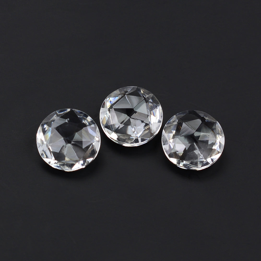 CRYSTAL ROSE CUT BRIOLETTE ROUND 6MM 0.66 Cts.