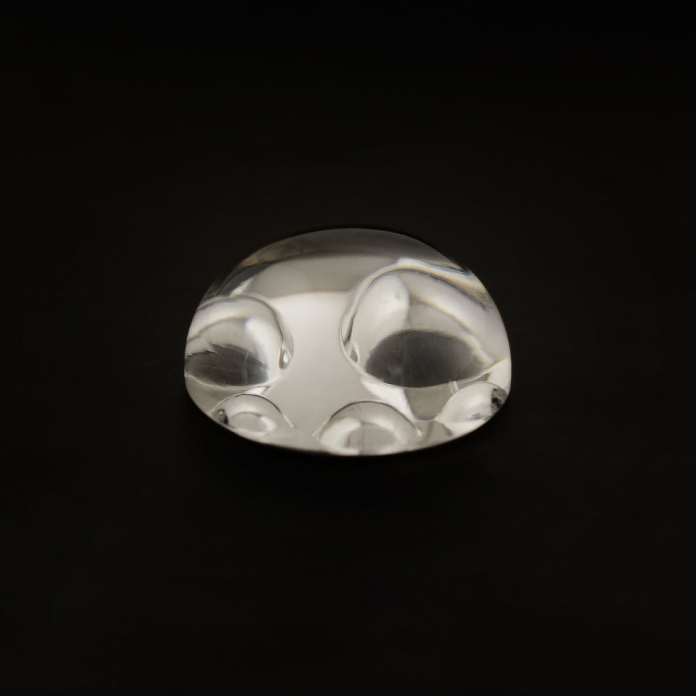 CRYSTAL SUPPER BUBBLE ROUND CAB 15MM 12.6 Cts.