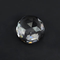 CRYSTAL ROSE CUT ROUND CAB (HIGH DOME) 18MM 21 Cts.