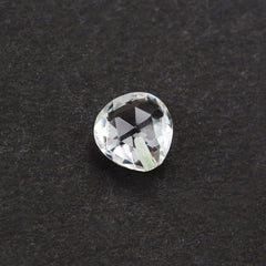 CRYSTAL ROSE CUT BRIOLETTE PEAR TABEEZ (HALF DRILL) 8MM 1.95 Cts.