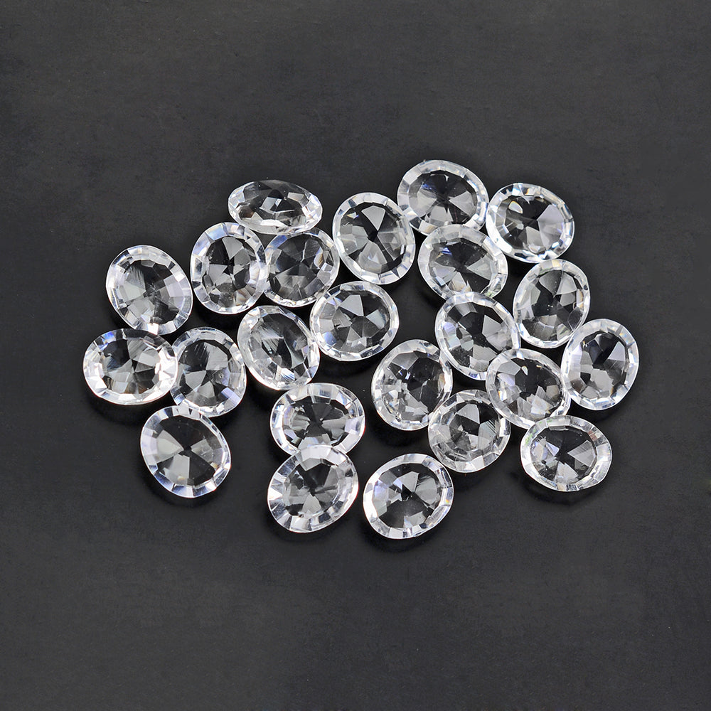 CRYSTAL IRREGULAR CUT BRIOLETTE OVAL PILLOW 5X4MM 0.29 Cts.