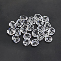 CRYSTAL IRREGULAR CUT BRIOLETTE OVAL PILLOW 5X4MM 0.29 Cts.