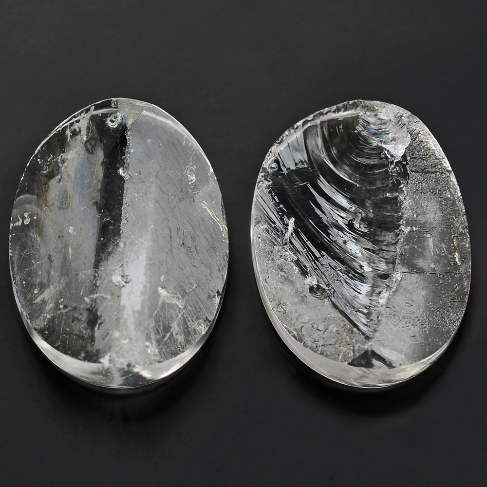 CRYSTAL ROUGH TOP OVAL CAB 20X15MM 13.37 Cts.