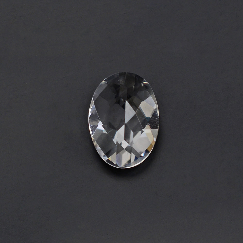 CRYSTAL CHECKER CUT OVAL 7X5MM 0.55 Cts.