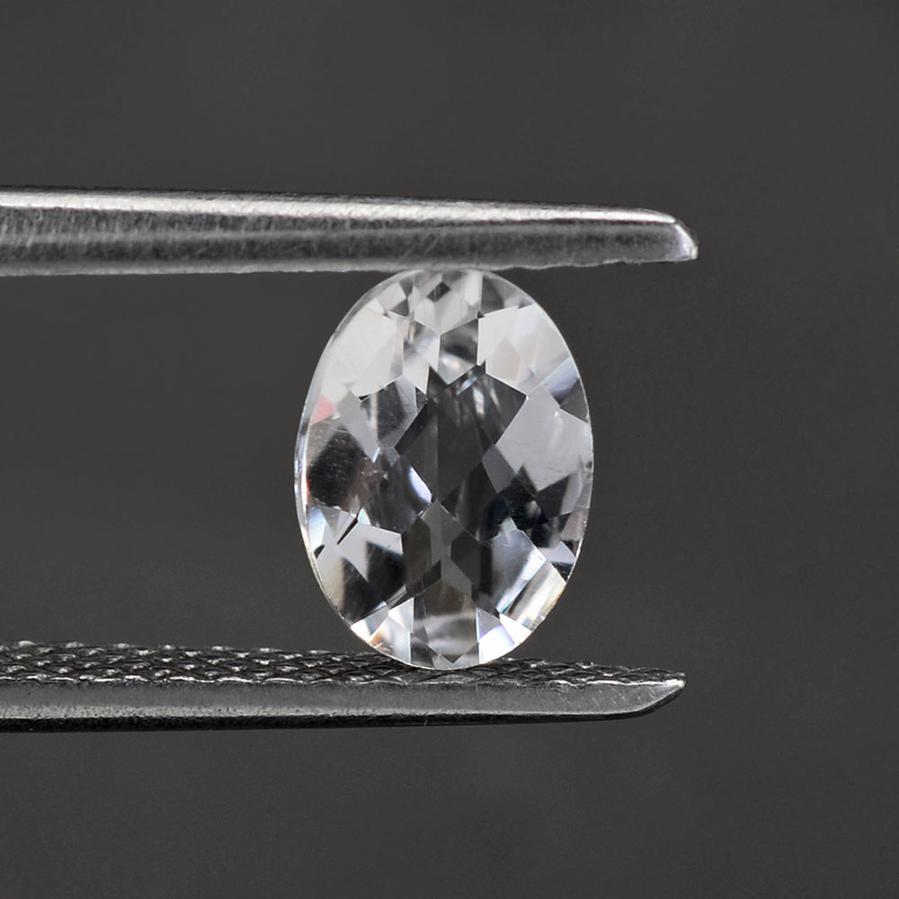 CRYSTAL CHECKER CUT OVAL 7X5MM 0.55 Cts.
