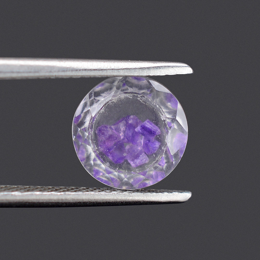 CRYSTAL CUT ROUND (WITH INSIDE STONE) 8MM 1.67 Cts.