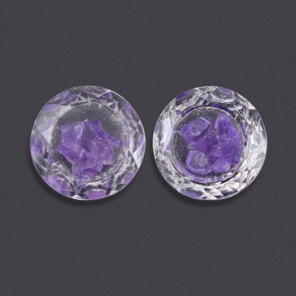 CRYSTAL CUT ROUND (WITH INSIDE STONE) 8MM 1.67 Cts.
