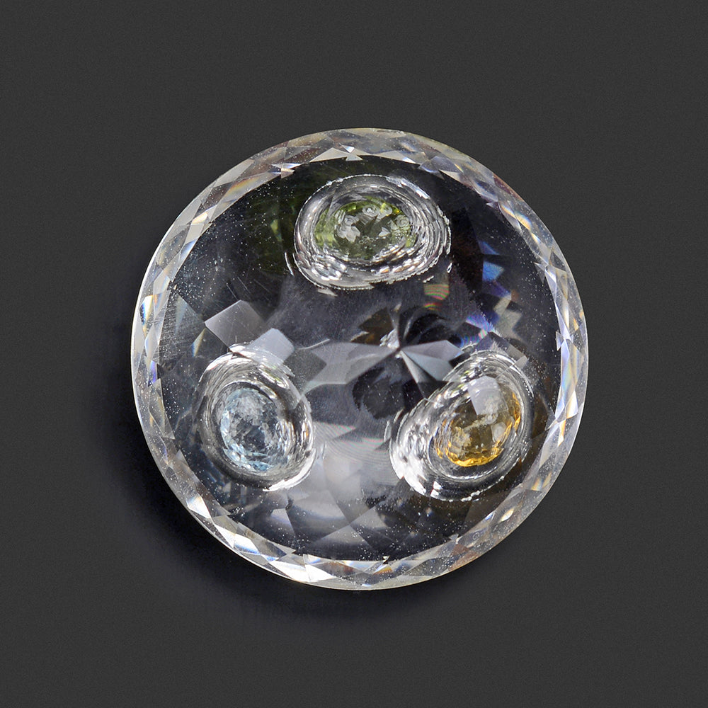 CRYSTAL CUT ROUND (INSIDE STONE) 20MM 27.35 Cts.
