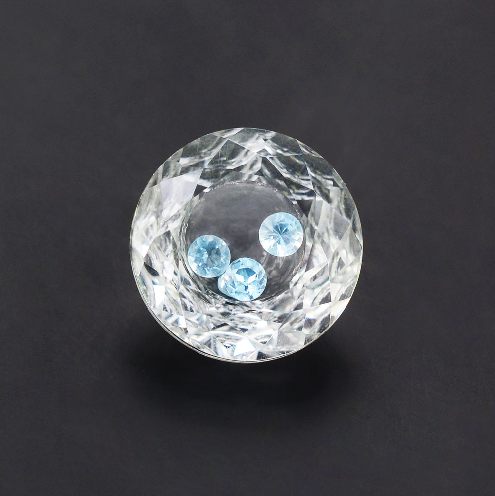 CRYSTAL CUT ROUND (INSIDE STONE) 8MM 1.83 Cts.