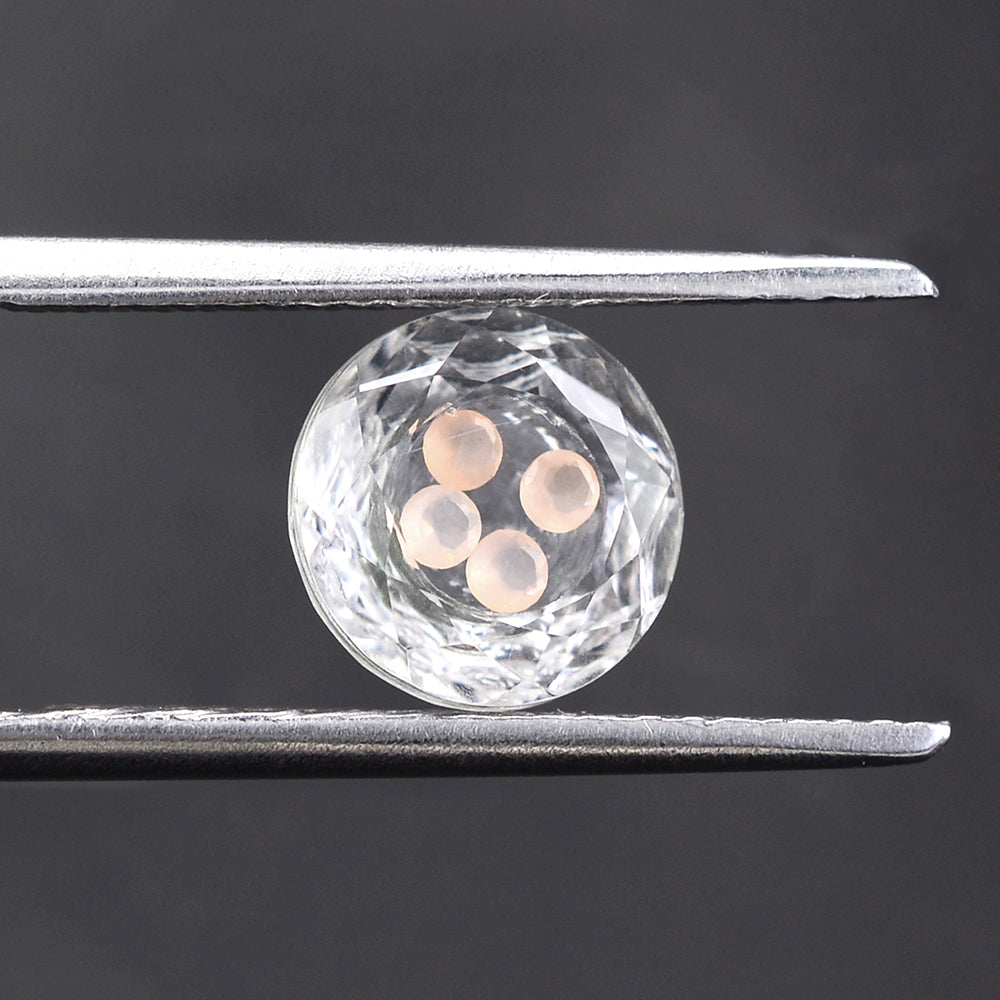 CRYSTAL CUT ROUND (INSIDE STONE) 8MM 1.68 Cts.