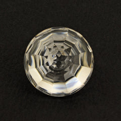 CRYSTAL BUFFTOP CONCAVE STEP CUT BACK ROUND (DES#47) 15MM 11.65 Cts.